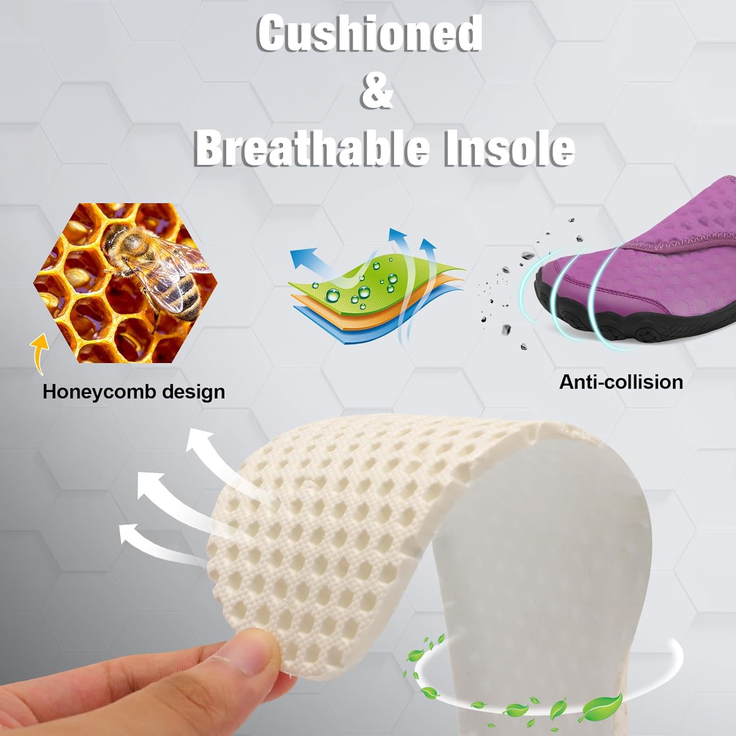 JIASUQI Water Shoes for Women Mens Barefoot Swim Beach Shoes Quick Dry Water Sandals for Adults - Image 6