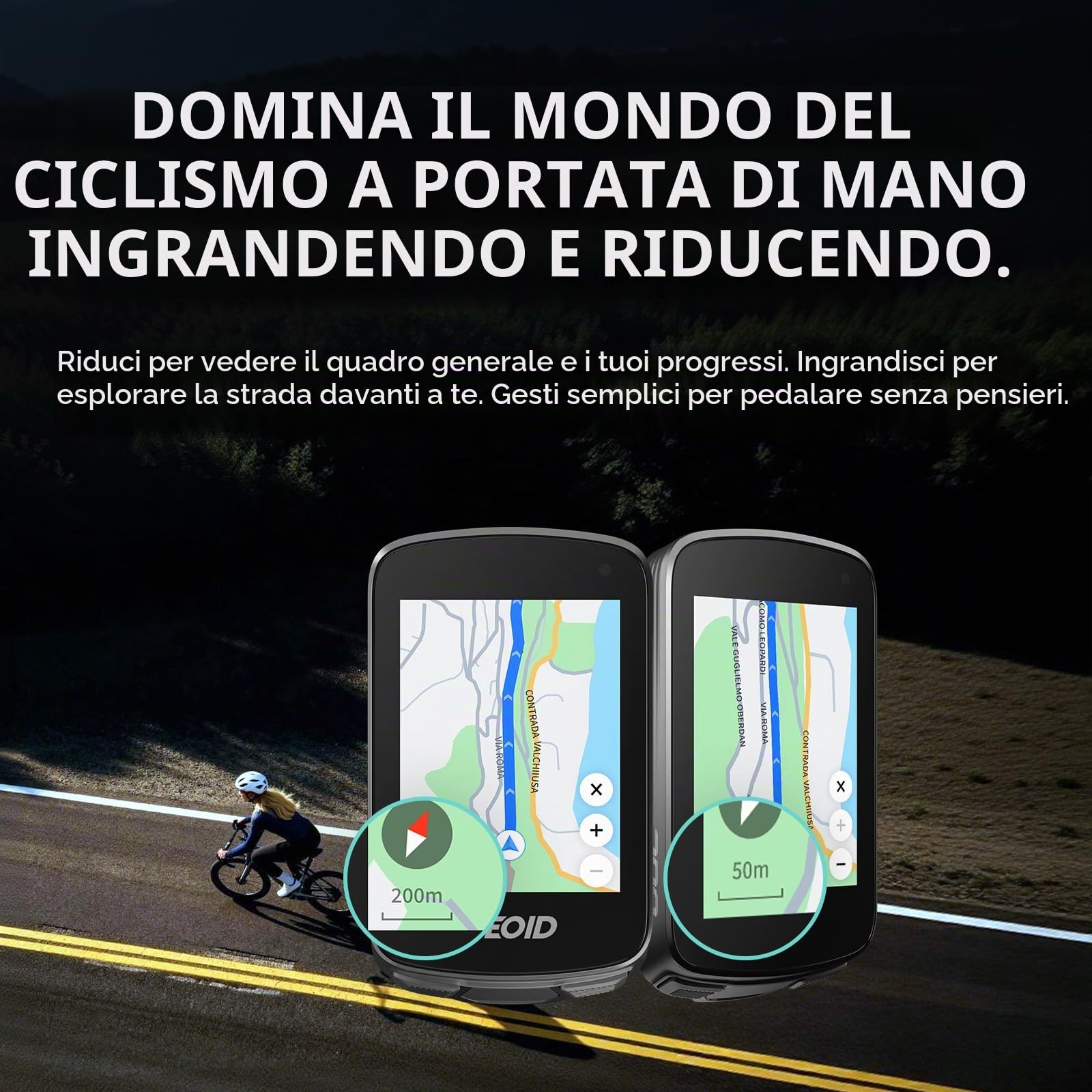Pack contachilometri bici GEOID CC700 Pro + supporto BM05 combo