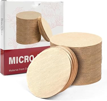 500 PCS Coffee Filters for Aeropress,64mm Unbleached Natural Paper,Round Replacement Compatible with Aeropress Coffee Makers