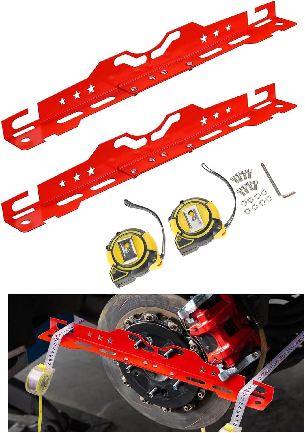 Toe Alignment Tool Plates Wheel Tool Not Slip Designs for Wide Compatibility & Enhances Driving Stability Wheel