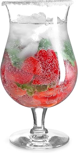 Ravenscroft Crystal Vasos de cerveza belga de titanio Juego de 4 Cristal sin plomo 22 onzas líquidas Borde transparente DsiSafe Elegante y