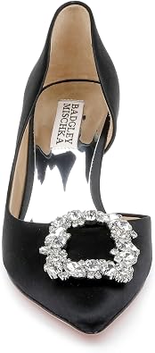 Badgley Mischka Women's Fabia II Kitten Heels with Crystal Buckle