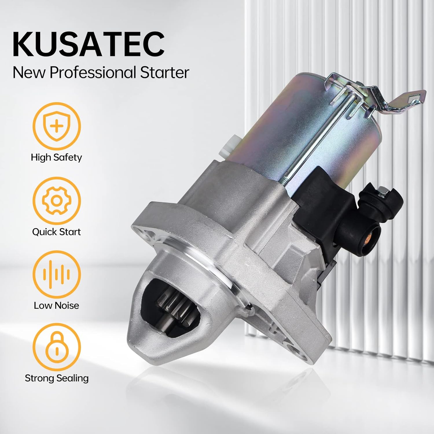 KUSATEC 17958 New Starter Fit For 2006-2011 for Honda Civic 1.8L Engine, OE Replacement 31200RNAA50