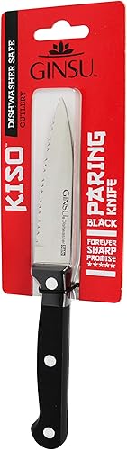 Miniatura 2 de Ginsu Kiso Cuchillo de pelar apto para lavavajillas y siempre afilado, de 3.5 pulgadas, color negro