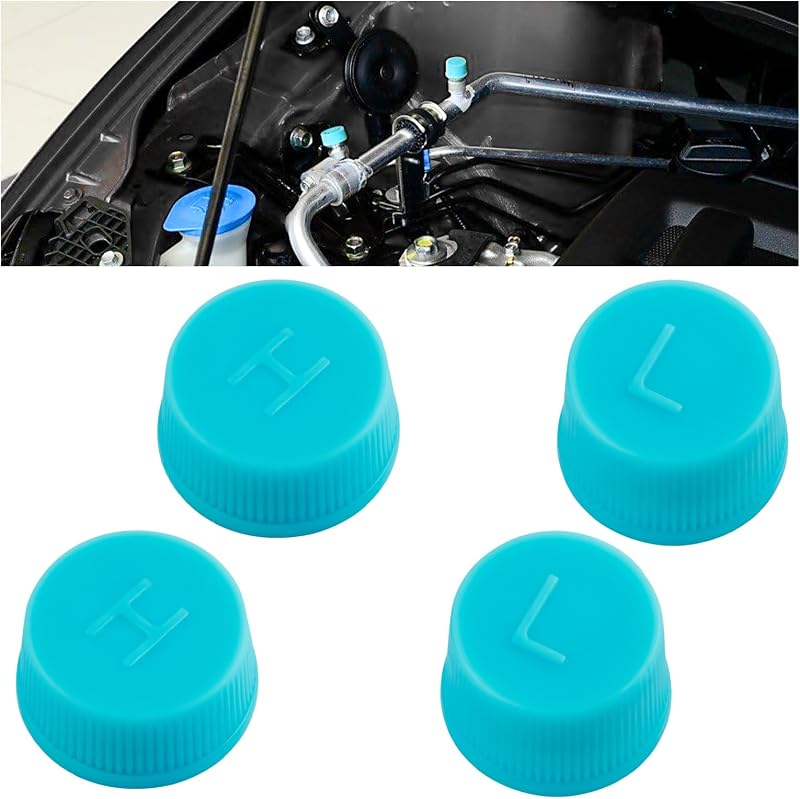 Tampas para Válvulas de Ar-Condicionado Automotivo Figpade para Sistema R134A com Junta – 4 unidades