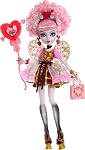 Monster High Scary Sweet Birthday Doll, Draculaura in Pink Party Dress with Themed Accessories Like Invite, Balloon, Gift, Fan and More