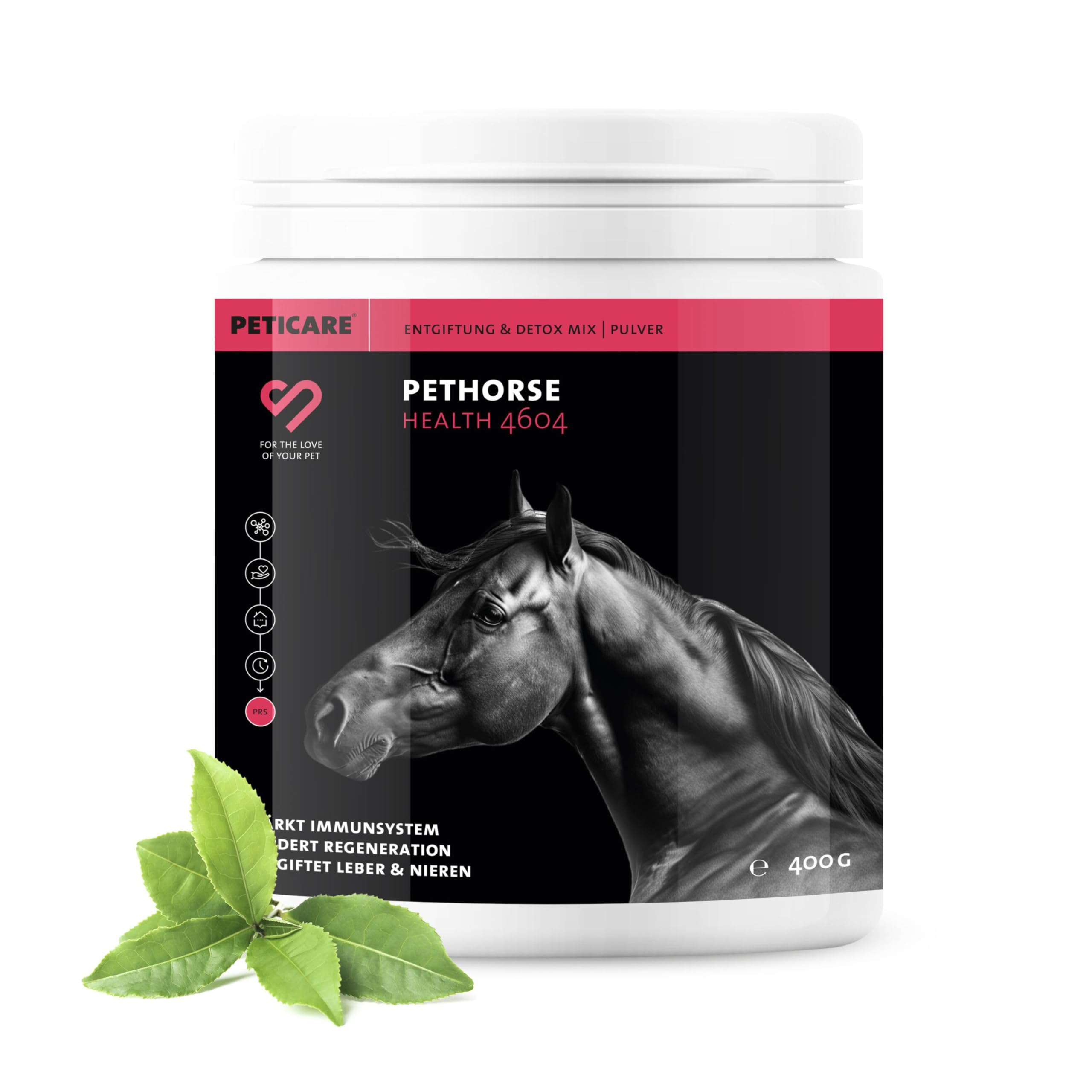 Peticare Detox Polvo para Caballos | Apoya Hígado & Riñones, Función Intestinal | Desintoxicación Natural | Ingredientes Herbales, MSM & Vitamina B6 | petHorse Health 4604