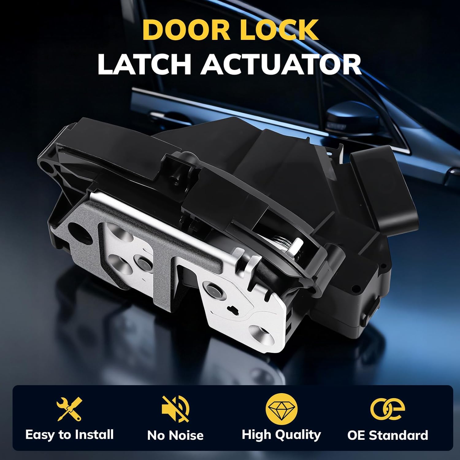 Front Right Passenger Side Door Latch Lock Actuator Fit for Ford Edge 2015-2016, Escape 2013-2017, Fiesta 2011-2016, Focus 2012-2017, Fusion 2013-2016 & Lincoln MKZ 2013-2016, Replace BF6A-F21812-AG
