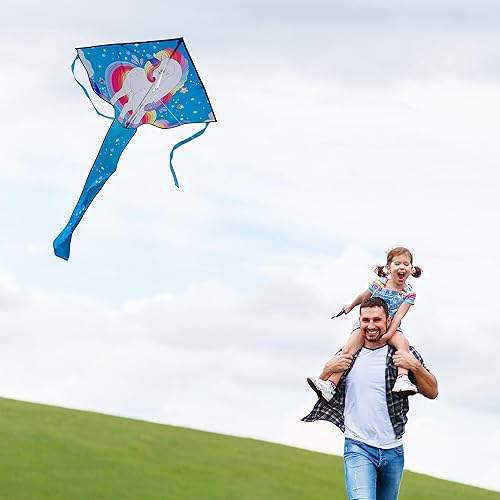 Miniatura 3 de Large Delta Kite for Kids & Adults, Easy Flyer Single Line Kite, Wonderful Beginner Kite for Kids Ages 4-8. Beach Kite for Outdoor Games and