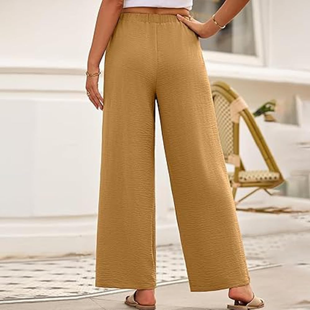 Pantaloni Cargo Per Ragazze A Vita Alta Con Coulisse - Vestibilità Comoda E Larga, Tasche Pratiche, Misto Cotone - 8