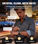 BENYAR SMART Smart Watches for Men Answer/Make Call, 1.43" AMOLED/800mAh Battery/LED Flashlight Military Smartwatch, 200+ Sports Modes IP68 Waterproof Fitness Tracker for Android iOS Black Gold