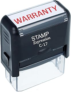 StampExpression - Warranty Office Self Inking Rubber Stamp - Red Ink (A-5423)