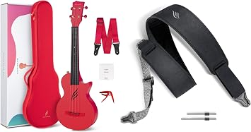 Enya Concert Ukulele Nova U 23 Carbon Fiber Travel Ukulele with Beginner Kit & enya Magnetic Strap