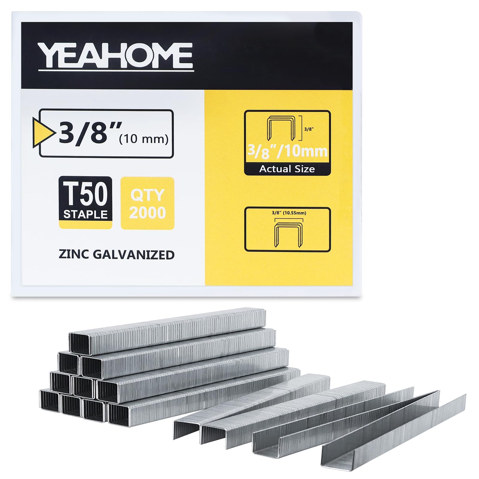 Heavy Duty Galvanized Staples - 2000 Count -9 Heavy Duty Galvanized Staples - 2000 Count -9