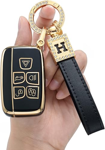 Funda para llavero Land Rover con llavero, funda de protección de TPU suave para Range Rover Velar Sport Evoque Freelander2 Discovery y Jaguar