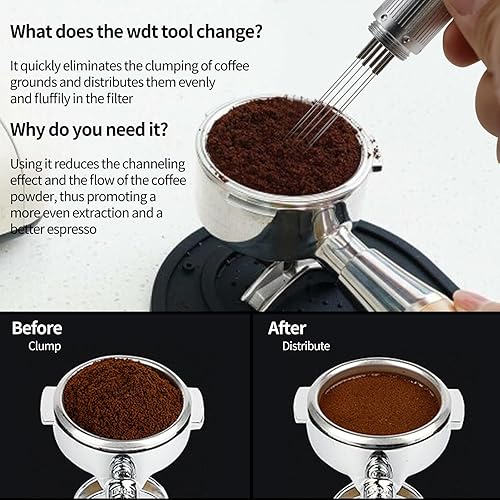 Miniatura 4 de Zayin Agitador de café expreso, acero inoxidable, aluminio, profesional, para barista, para café, son excelentes accesorios de expreso, la