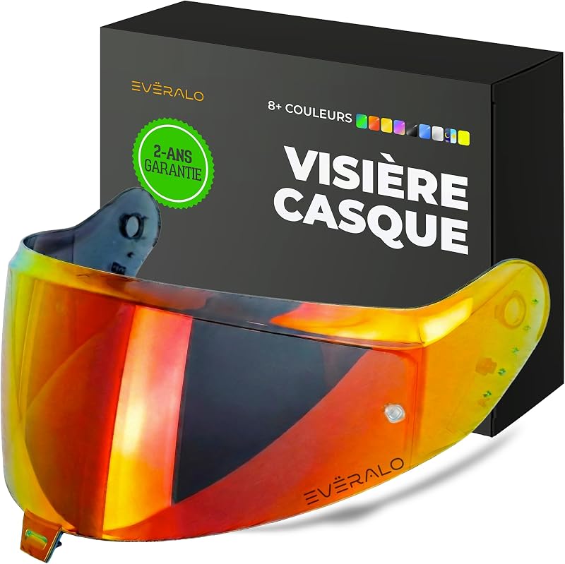 Visière Compatible avec Shark Skwall i3 - DSkwall 3 - Ridill 2 - Skwal Cup - VZ400 (Rouge Chrome')