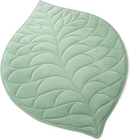 Drewin Leaf-Shaped Weighted Lap Blanket for Adults 7lbs, 41"x53" Sage Green