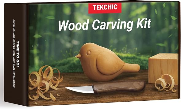 Wood Carving Kit Whittling Knife - 13Pcs Wood Carving Tools Bird DIY Kits for Adults Hobbies Whittling Kit Gift for Beginners & Kids, Craft Kits Includes Safety Wood Carving Knife for Kids