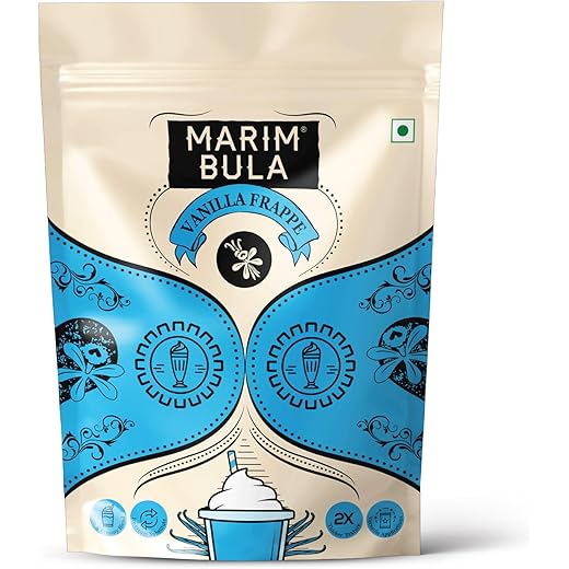 Marimbula Vanilla Frappe Premix Powder | 100% Vegetarian | Suitable For Making Thick & Smooth Texture Milkshakes, Cold Coffee, Beverages And More | 1kg