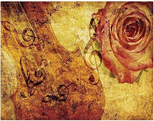 Miniatura 3 de Vinilo de pared de 55.1 x 30.0 in, muchas rosas de diferentes tamaños como el jardín, diseño artístico creativo para despegar y pegar papel pintado