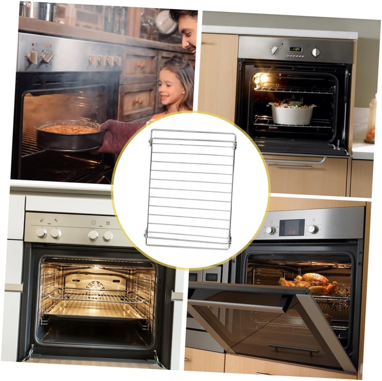 Extendable Electric Oven Grill Net for Barbecue Adjustable Baking Rack Cooling Features Telescopic Grilling Tool for Outdoor Cooking and Baking