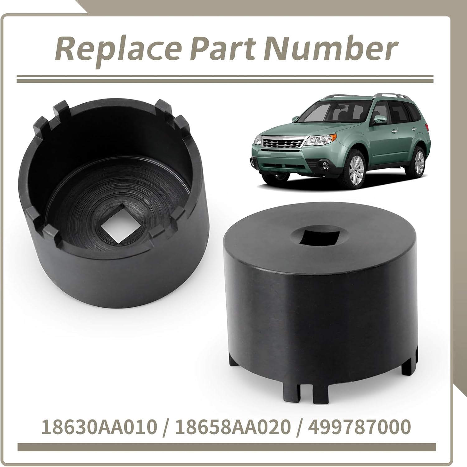 18630AA010 Transmission Front Differential Sundial Bearing Carrier Retainer Seal Installer Removal Socket Tool Compatible with Subaru Forester Impreza WRX STI Legacy Outback