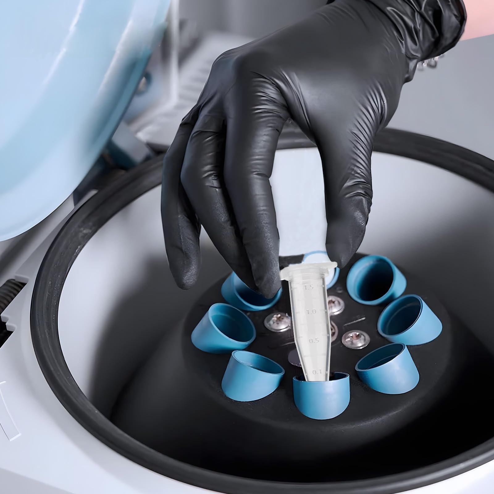5000 tubos de microcentrífuga de 1,5 ml, recipientes de reacción, tubos de centrífuga con tapas a presión, tubos de muestras de plástico, recipientes de reacción, cápsulas de tela para laboratorio