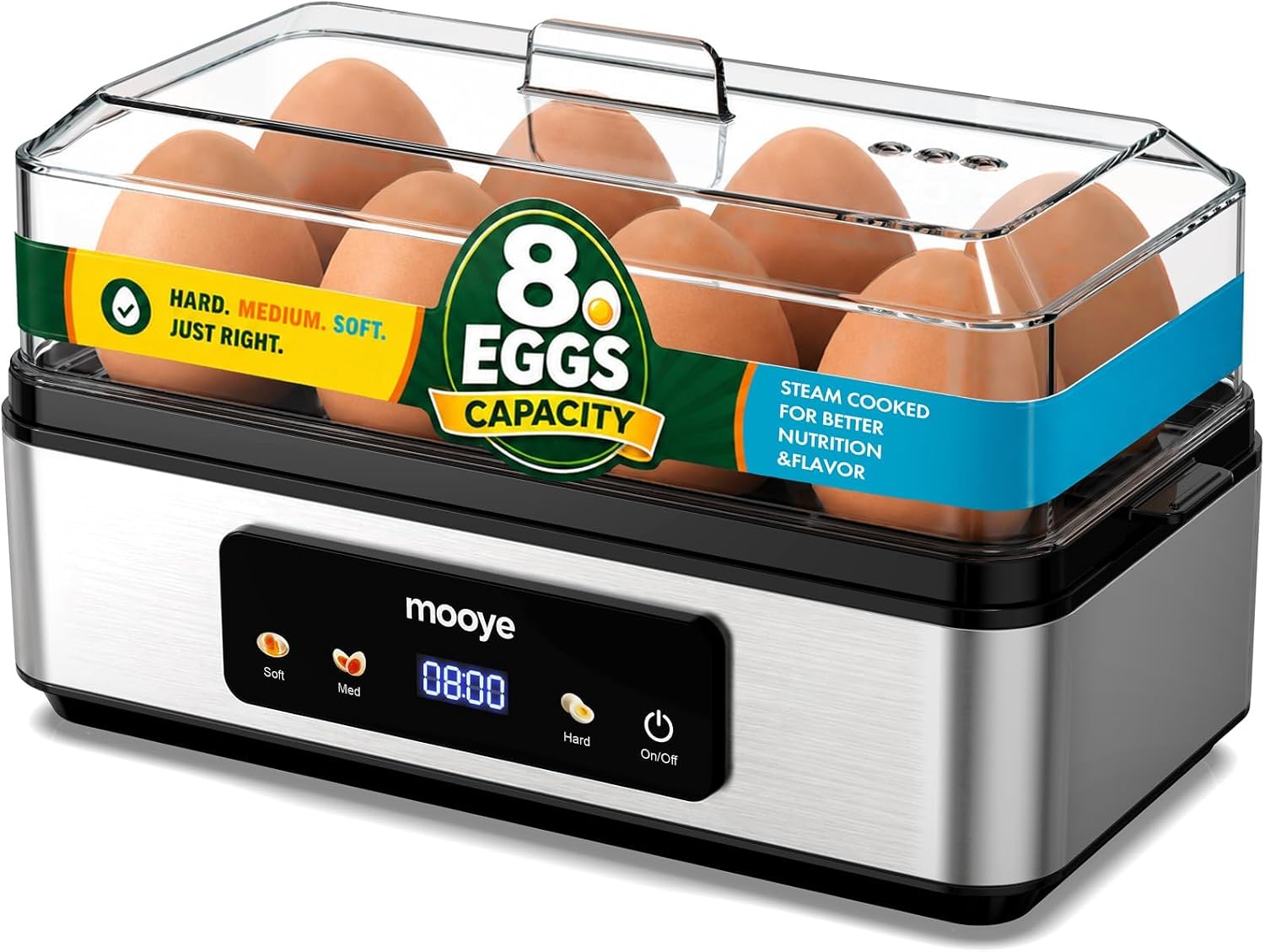 Mooye Rapid Egg Cooker for Hard Boiled Eggs