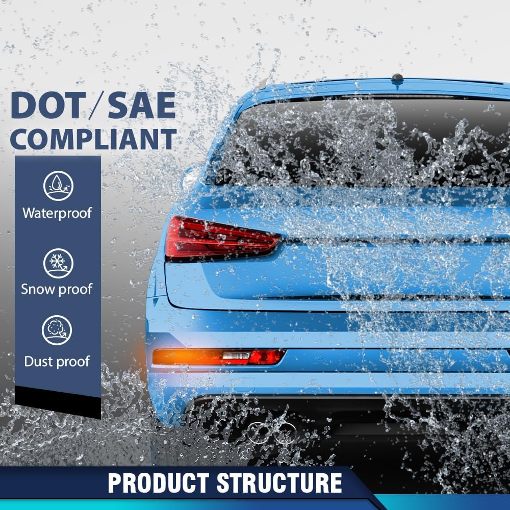 PIT66 Rear Left Lower Bumper Tail Light Compatible with Audi Q3 2016-2018 8UD945096B, 8UD945095B, 8UD 945 096 B, 8UD 945 095 B Red Lens - Image 3