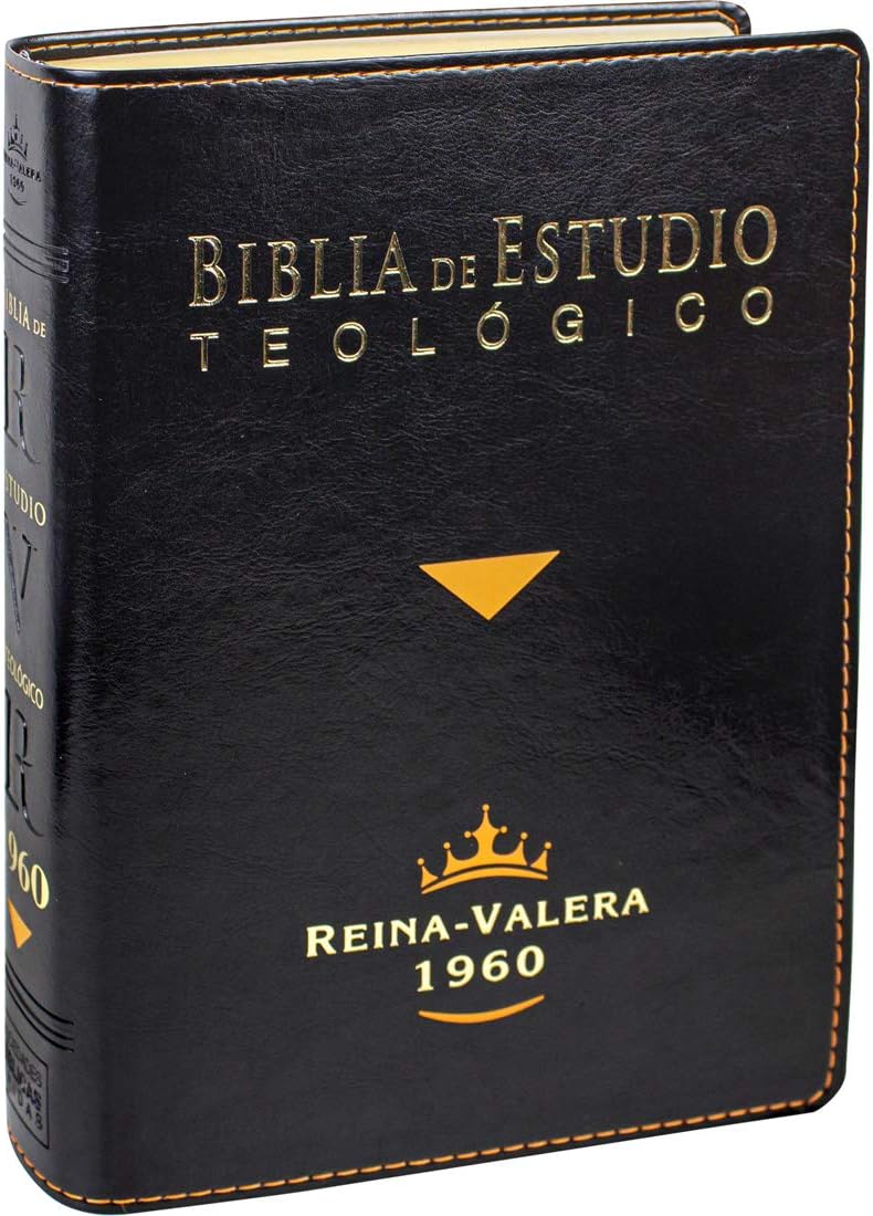 Biblia de Estudio Teológico Reina Valera 1960 Piel Fabricada Negro con Index (Spanish Edition)
