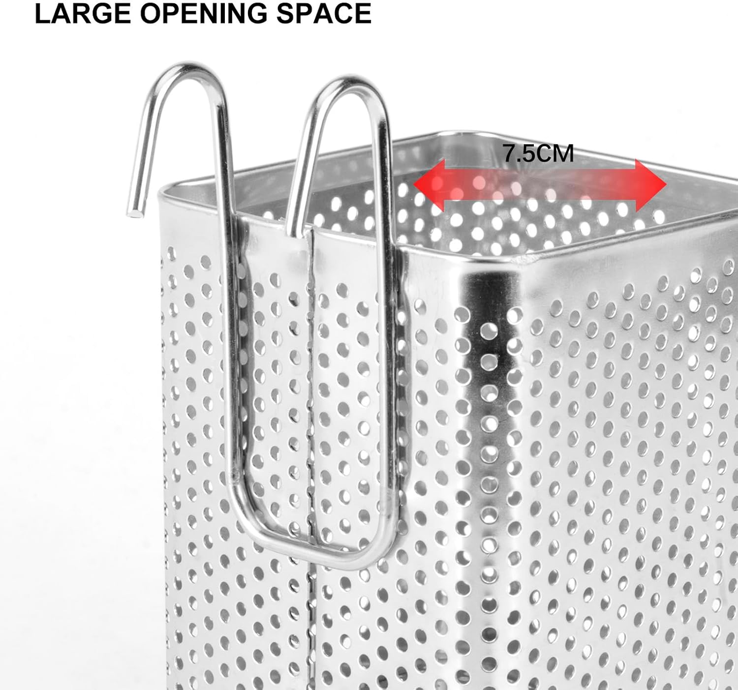 VALICLUD Hanging Chopsticks Holder with Hooks, Ventilated Stainless Steel