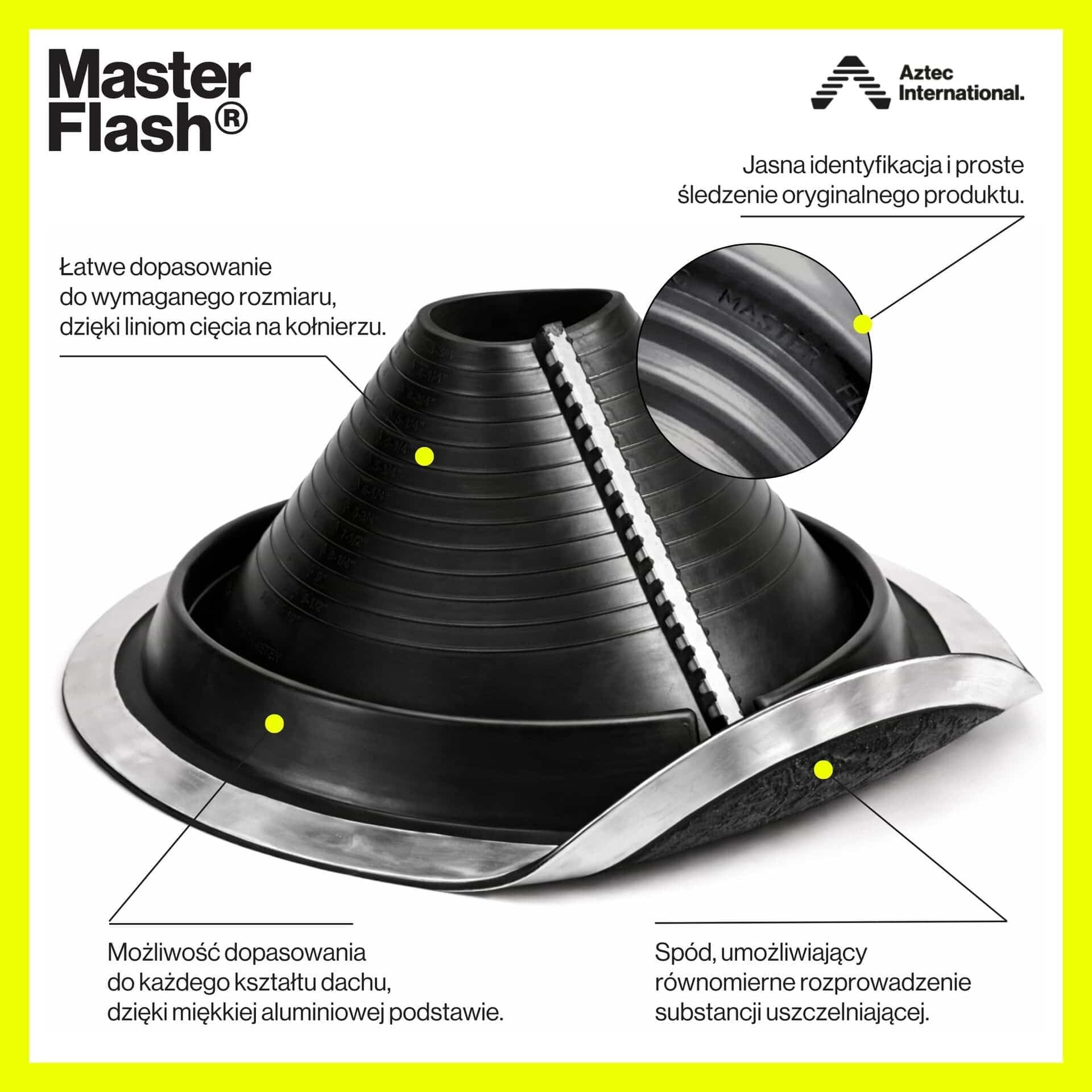 MASTER FLASH Flangia flessibile per tetto in EPDM, con giunto di livellamento, resistente alle intemperie, universale, ventilazione caminetto