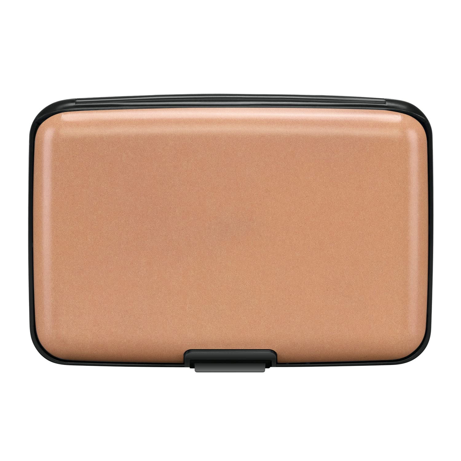 ELFISH RFID Blocking Credit Card Protector Aluminum ID Case Hard Shell Business Card Holders Metal Wallet for Men or Women, Matte Light Pink — image 1