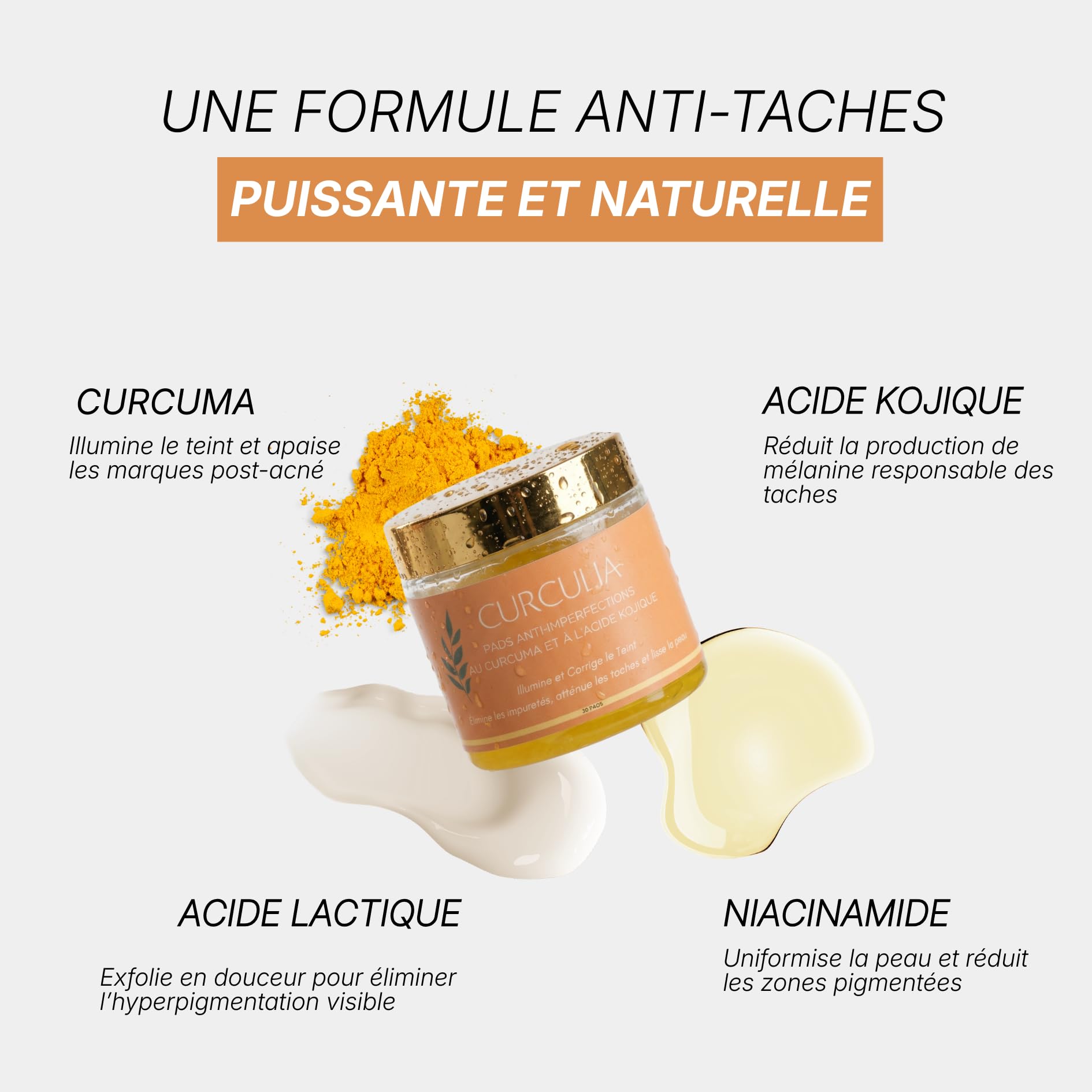 Pads Anti-Imperfections au Curcuma - 250g