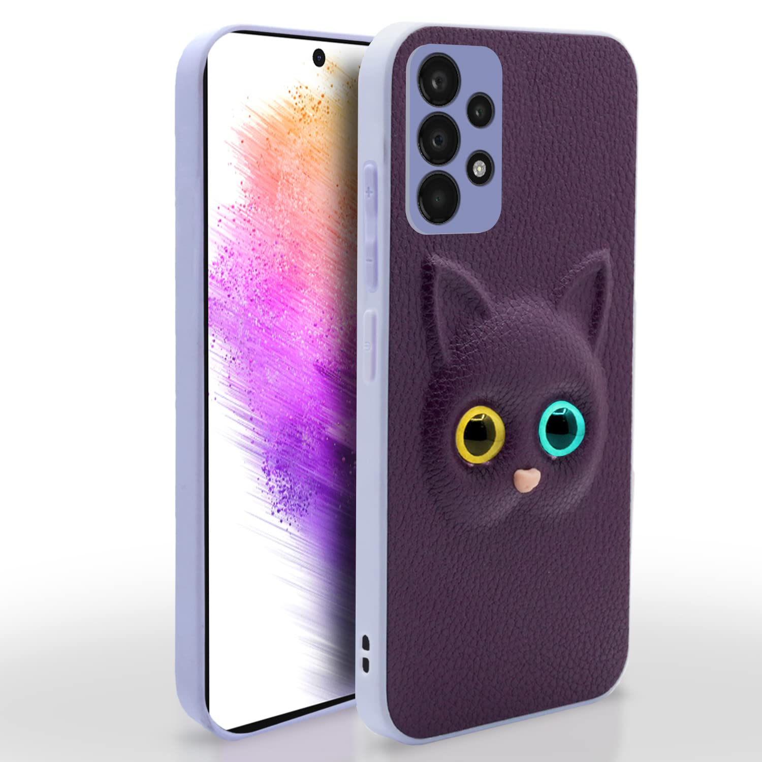 Pikkme Samsung Galaxy A73 5G Back Cover for Girls | Cute Cat Leather Finish | Soft TPU | Case for Samsung Galaxy A73 5G (Purple) (B0B92HLDB6) Amazon Price History, Amazon Price Tracker