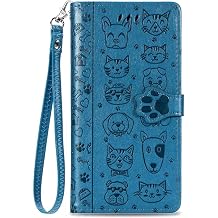 CWZ Cat Dog  for ZTE Axon 30 Ultra 5G  PU  for ZTE Axon 30 Ultra 5G Blue