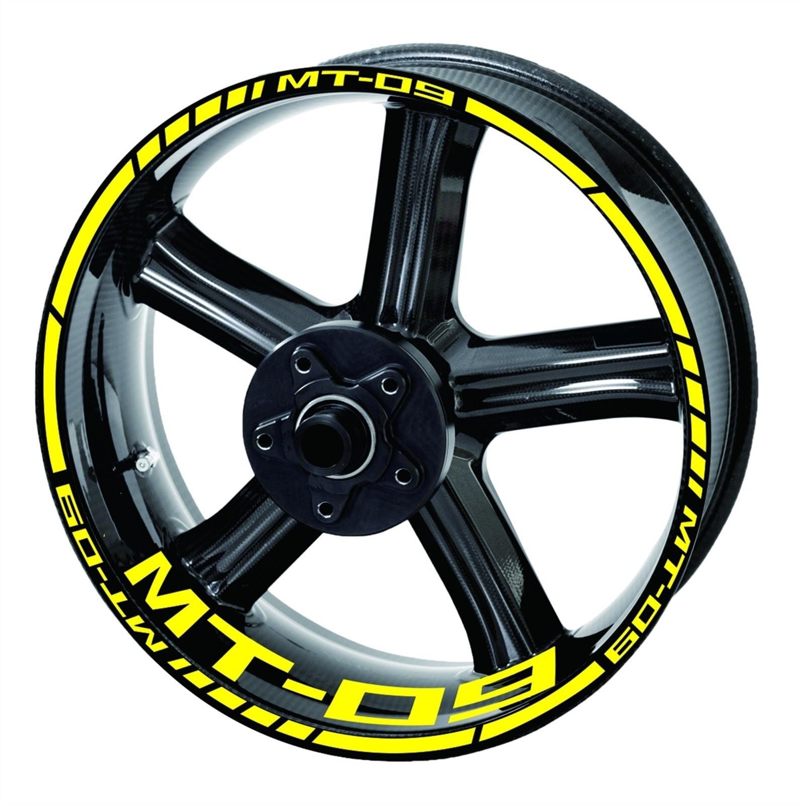 Reflective Motorcycle Mt09 Wheel Sticker Rim Decal Kit for Yamaha Mt 09 Sp 2020 2021(Color6)
