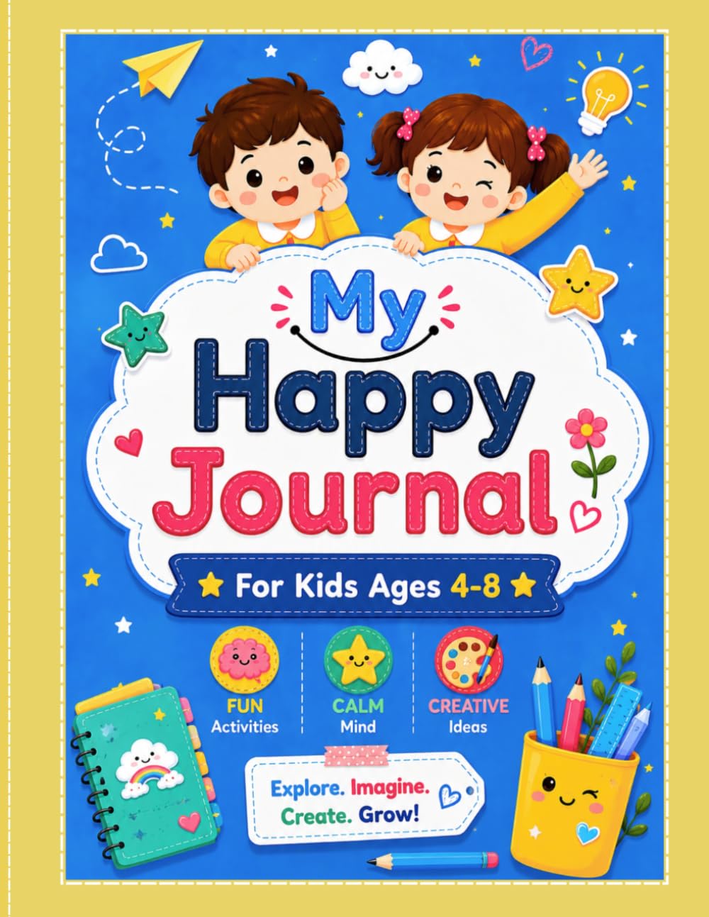 My Happy Journal for Kids Ages 4–8: Fun Feelings, Writing & Creative Activities for Kids
