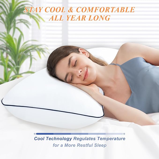 Set 4 Almohadas King Tamaño Alternativa a Pluma Refrescante miniatura 4