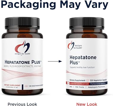 Designs for Health Liver Support Capsules - Hepatatone Plus with Milk Thistle, NAC, Schisandra - Mushroom Extracts for Cleanse + Immune Support - Liver Detox Supplement for Men + Women (120 Capsules)