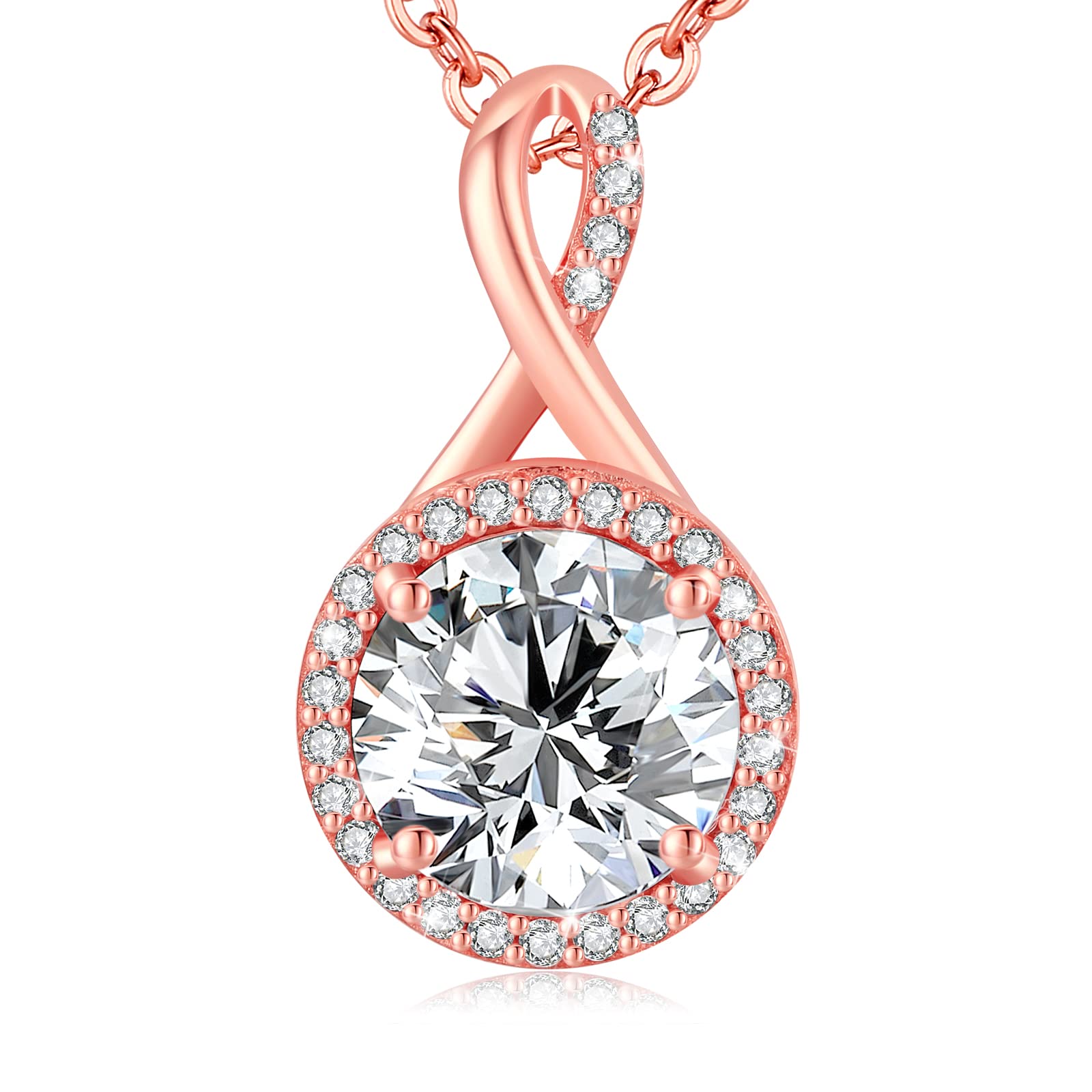 LAVUMO Collar Mujer de Plata 925 Hipoalergénico Colgante Mujer Joyas de Mujer Regalos para San Valentin Navidad Cumpleaños DÍA de La Madre para Novia Esposa Madre de Regalo Original Mujer