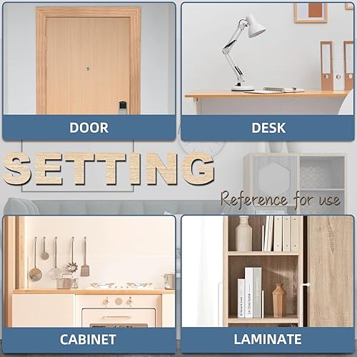 Miniatura 82 de Bandas de borde de melamina, rollo de chapa de 1/2 pulgada x 25 pies de borde blanco pre-pegado, cinta de madera real para reparación de gabinetes