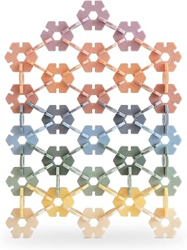 mushie HEX Connect Building Toy Set | 100 Pieces for Kids 5 Years+ | Preschool Educational and Toddler Montessori Toys
