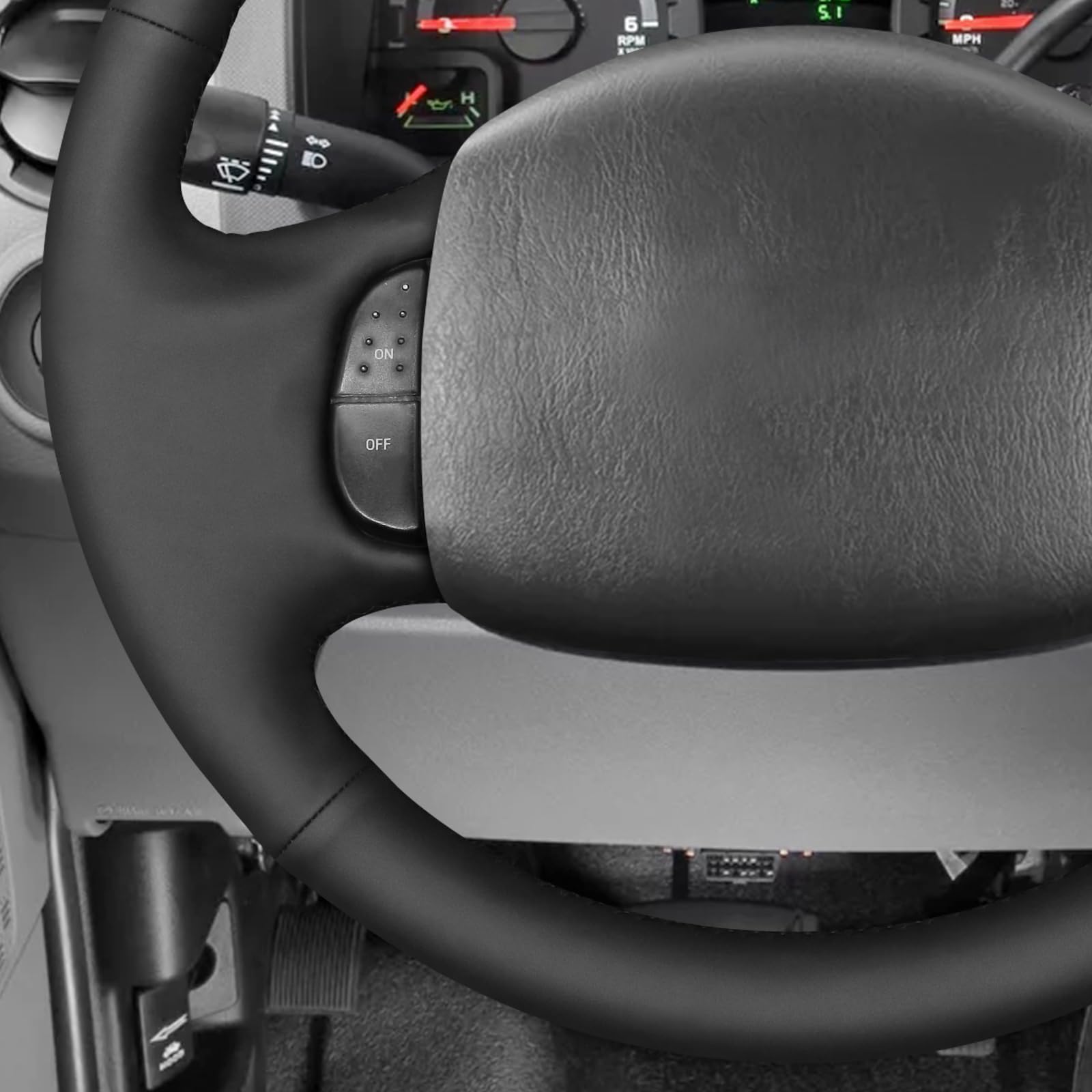 Hand-Sewn 3D Steering Wheel Cover For Ford F150/F250/F350 & Expedition 1997-2003 – Custom Fit Wrap