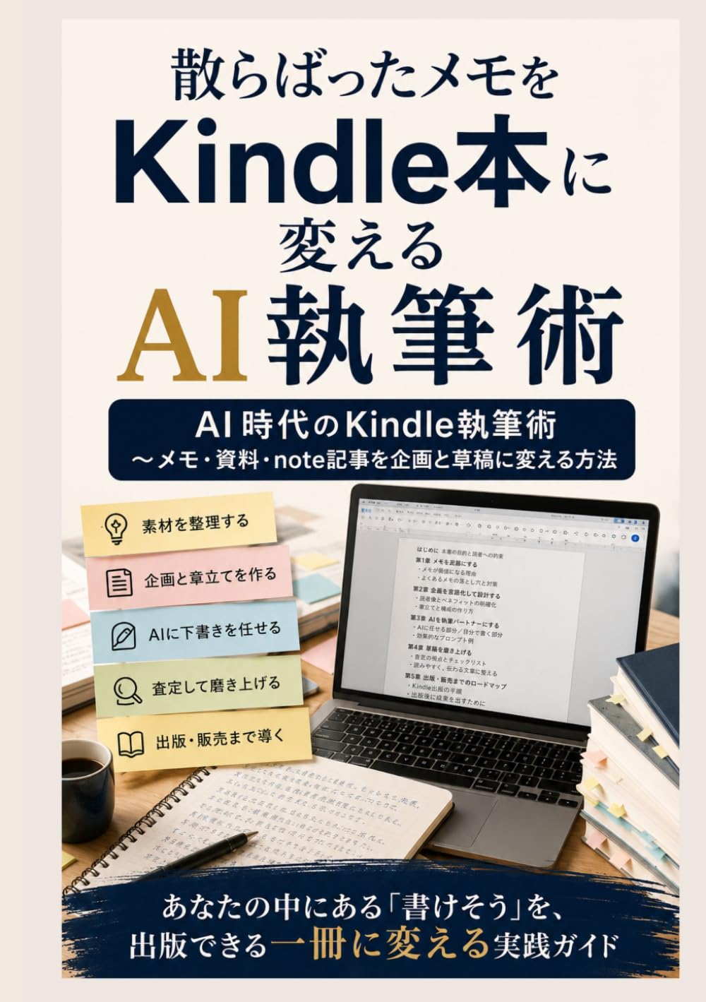 散らばったメモをKindle本に変えるAI執筆術: AI時代のKindle執筆術～メモ・資料・note記事を企画と草稿に変える方法