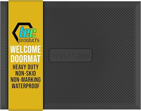TEC Products Welcome Doormat, Durable Waterproof Door Mat, Front Door Rug