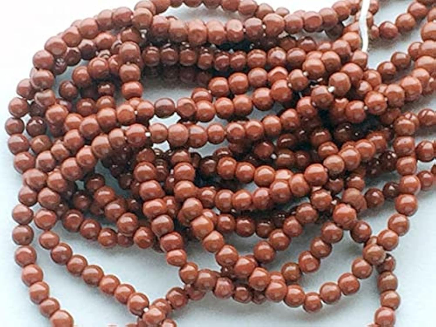Perles en jaspe rouge naturel fil de 13" pour fabriquer un cadeau fait main