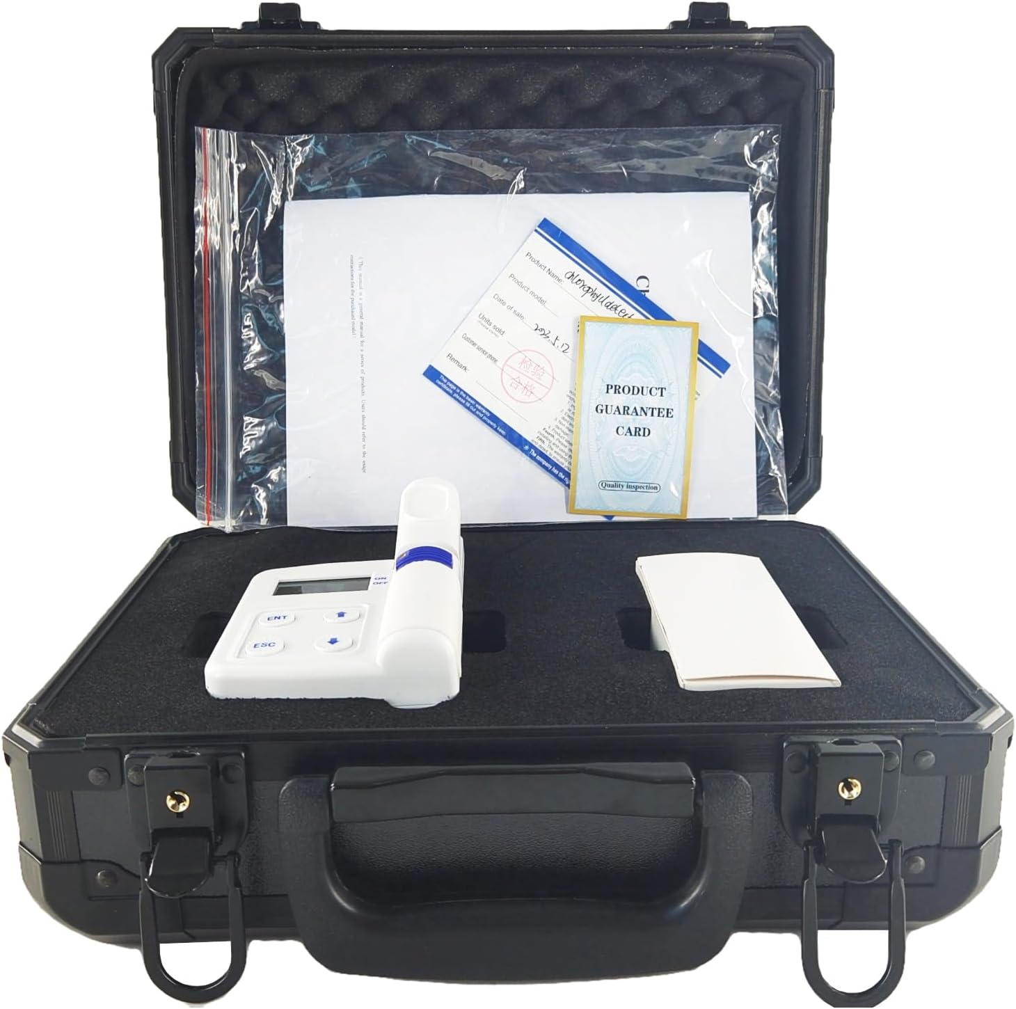 Chlorophyll Analyzer 0.0-99.99SPAD Leaf Nitrogen Content Meter 0.0-99.99mg/g Blade Temperature Tester -10~99.9℃ Leaf Humidity Meter 0.0-99.9RH% 16GB Data Storage