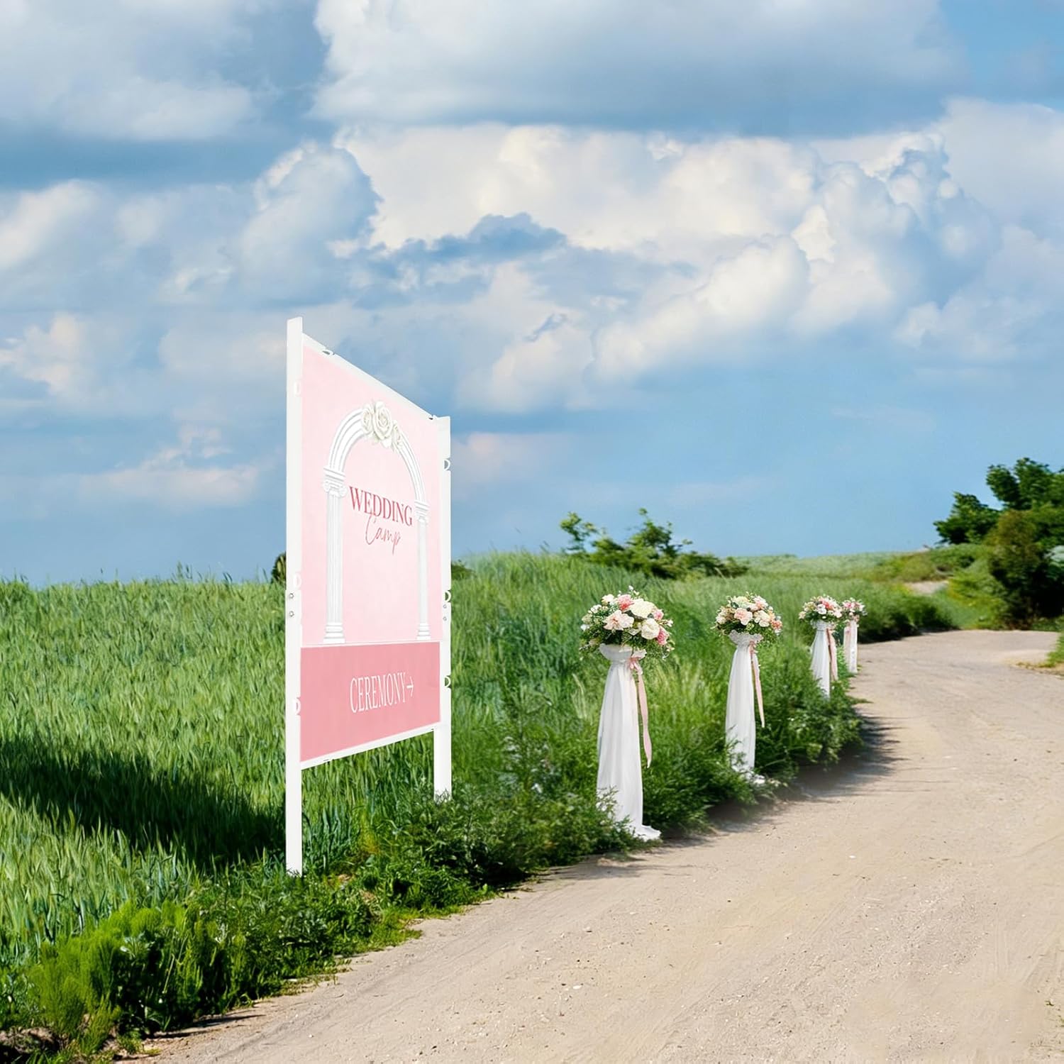 H-Frame Sign Holder, 1Pcs Sign Holder Stand, Real Estate Yard Sign Panel Stand, for Real Estate, Yard Sale, Open House Sign, White (24*20.5in, 24*8.3in)